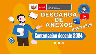 ¿Como puedo descargar los anexos en un formato editable Anexo 89101112 y 19 [upl. by Imis]