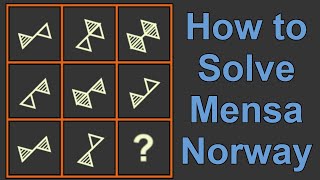 Solving The Mensa Norway IQ Test Puzzles 145 IQ Answers [upl. by Calloway]