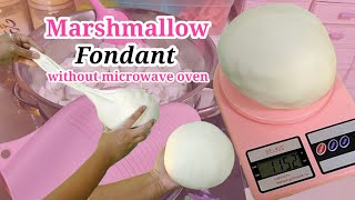 How to make marshmallow fondant without microwave oven  Marshmallow Fondant  Easy fondant Recipe [upl. by Einama]