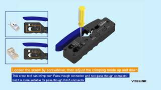 How to crimp shielded pass through connector with dovetail clip  VCELINK RJ45 passthrough crimper [upl. by Hazen]