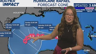 Hurricane Rafael begins movement into central Gulf of Mexico [upl. by Harmonie]