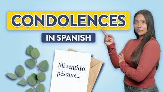 Condolences in Spanish Learn 10 Words amp Phrases [upl. by Asiole]