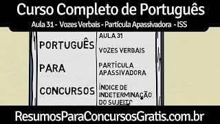 Aula 31  Vozes Verbais Partícula Apassivadora e Índice de Indeterminação do Sujeito  Sintaxe [upl. by Sucramraj]