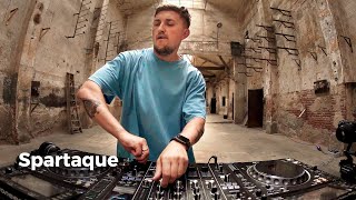 Spartaque  Live  Radio Intense Warehouse Barcelona Spain 7102021  Techno DJ Mix 4K [upl. by Kamillah]