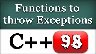 Functions Throwing Exceptions  C Video Tutorial [upl. by Demha]