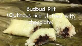 BudbudSuman Malagkit Glutinous Rice Filled with Chocolate [upl. by Tillie254]