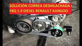 KANGOO Poli V DESHILACHADA CORREA F8Q 19 Diesel Renault accesorios alternador MARCADA despeluchada [upl. by Trevlac]