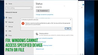 Fix Windows Cannot Access Specified Device Path or File You May Not Have Appropriate Permissions [upl. by Moishe]