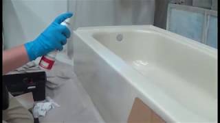 BATHTUB REFINISHING CHIP REPAIR USING THE PREVAL SPRAY SYSTEM [upl. by Eduard678]