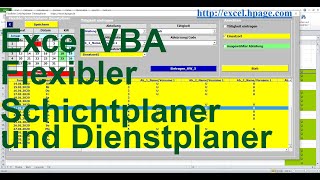 Jahr wechseln Flexibler Schichtplaner und Dienstplaner in Excel VBA [upl. by Fosdick]