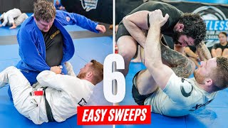 6 EASY Sweeps To Learn amp Perform  Gi amp Nogi BJJ [upl. by Dinsdale]