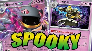 Banette ex and Dusknoir are so SPOOKY  PTCGL Gameplay [upl. by Bhayani687]