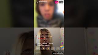 Lati K and Alysonswiftbaby argument on Instagram live Latis dad walks in [upl. by Ferwerda]