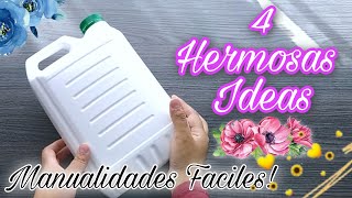 4 Manualidades ÚTILES con GALONES DE PLÁSTICO ♻️ Ideas con Reciclaje  DIY Home DECOR  Artesanato [upl. by Blessington]