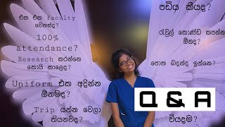 Q amp A  Questions and answer session no 1  about medical students life srilanka  university life [upl. by Poul140]