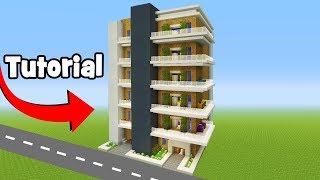 Minecraft Tutorial How To Make A Modern Apartment Building quotCity Tutorialquot [upl. by Natassia298]