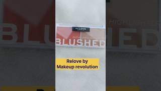 Relove by Makeup revolution Blusher highlighter duo pallet review swatch [upl. by Ayrb111]