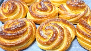 Пуховые булочки Сахарные плюшки  Down buns Sugar buns [upl. by Wheaton]