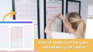 How to create a custom wall planner easy Canva planner tutorial  make your own wall calendar [upl. by Feilak755]