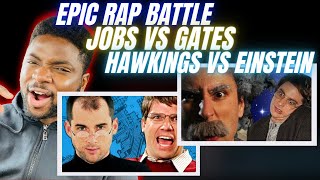 🇬🇧BRIT Reacts To EPIC RAP BATTLE OF HISTORY STEVE JOBS VS BILL GATES amp EINSTEIN VS STEPHEN HAWKINS [upl. by Rodolfo]