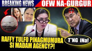 RAFFY TULFO PINAGMUMURA ANG AGENCY HAHATULAN NA SI LEANIZ DE VERA PALCONE [upl. by Eet898]