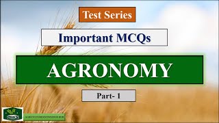 Agronomy Important MCQs Part 1  AGRONOMY Important Questions  Agronomy MCQs  Agronomy Questions [upl. by Atte]