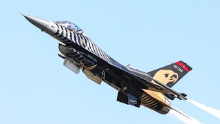 GravityDefying Solo Turk F16 demo Shines at Sanicole international Airshow 2024 4k [upl. by Annuhsal]