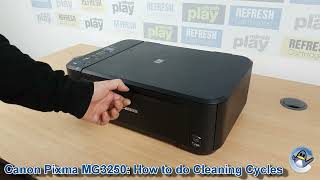 Canon Pixma MG3250 How to do Printhead Cleaning and Deep Cleaning Cycles to Improve Print Quality [upl. by Reisfield103]