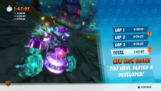 CTR Nitro Fueled  Developer Time Trial 36 Ninas Nightmare 14797 [upl. by Dibri]