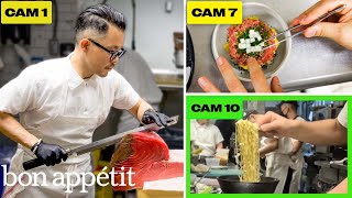 We Put 13 Cameras In New Yorks Busiest Ramen Restaurant  Bon Appétit [upl. by Dnesnwot]