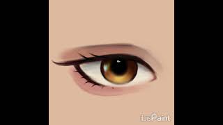 Brown eyes ✨ ibispaintxartdigitalartshortarteyesmusic [upl. by Annia]