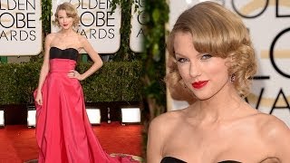 Taylor Swift on the Red Carpet 2014 Golden Globe Awards [upl. by Notxap]