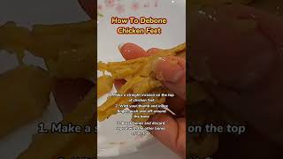 HOW TO DEBONE CHICKEN FEET food cooking chickenfeet [upl. by Prissie589]