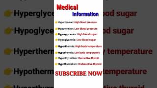 medicalstudent medicalinformation hypotension hypertension hypothermia hyperthermia shortfeed [upl. by Acinaj]