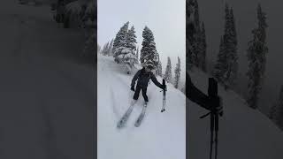 Searching for powder runs in Revelstoke skiing revelstoke shorts [upl. by Atilegna536]