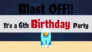 Space theme Birthday invitation VideoUniverse themeAstronaut Theme [upl. by Sidman690]