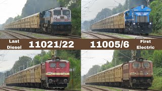 Last Diesel amp First Electric Run of Chalukya Express  Puducherry ⇌ Dadar ⇌ Tirunelveli  Tumakuru [upl. by Nikal]