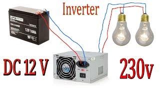 Make a Simple 12v DC to 230v AC Inverter 300W 500W Full Tutorial  DIY Inverter From PC Power Supply [upl. by Adnoryt974]