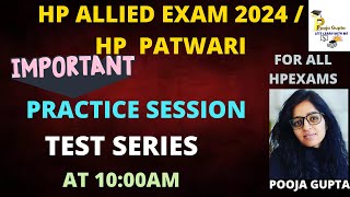 LETS SOLVE IMPORTANT QUESTIONS  FOR ALL HP EXAMS  HPPSC [upl. by Chemarin]