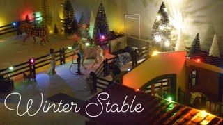 Winter Decorating My Schleich Stable 2022 [upl. by Rumilly129]