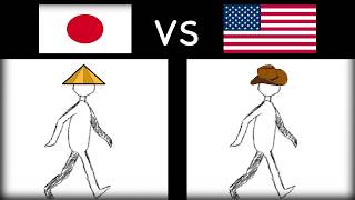 Japanese vs Western Walk Cycle My First Attempt at Character Animation [upl. by Marnia]