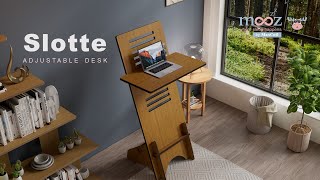 mooZzz Slotte Adjustable Desk [upl. by Enairda]