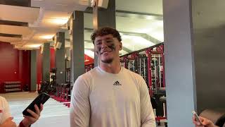 Indiana football postgame QampA Linebacker Aiden Fisher [upl. by Sylvester420]