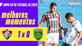 FLUMINENSE 1 X 0 PORTO VÍTORIA  MELHORES MOMENTOS  COPA SÃO PAULO DE FUTEBOL JR 2023  sportv [upl. by Sirromal]