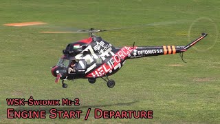 HABCL WSK–Świdnik Mi2  Engine startDeparture [upl. by Lavine817]