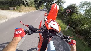 Fullgas Beta RR 125 2t  test ride KTM 350 supermoto [upl. by Mit]