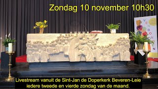 Zondag 10 november om 1030 u eucharistieviering vanuit de SintJan De Doperkerk te BeverenLeie [upl. by Anneg]