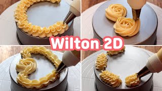 Wilton 2D nozzle Piping Tutorial  25 Cake border design Ideas  Cake decorating [upl. by Marylin]