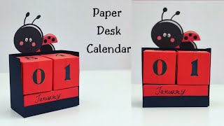 DIY PAPER DESK CALENDAR 2021  DIY Calendar Paper Craft  Easy kids craft ideas  Calendar Making [upl. by Ennovihs]