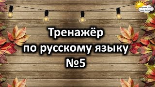 Тренажёр по русскому языку №5 [upl. by Aital]